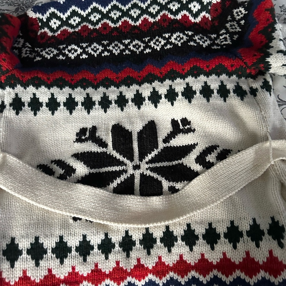 Polo by Ralph Lauren Black and Cream Fair Isle Cardigan - Picture 16 of 16